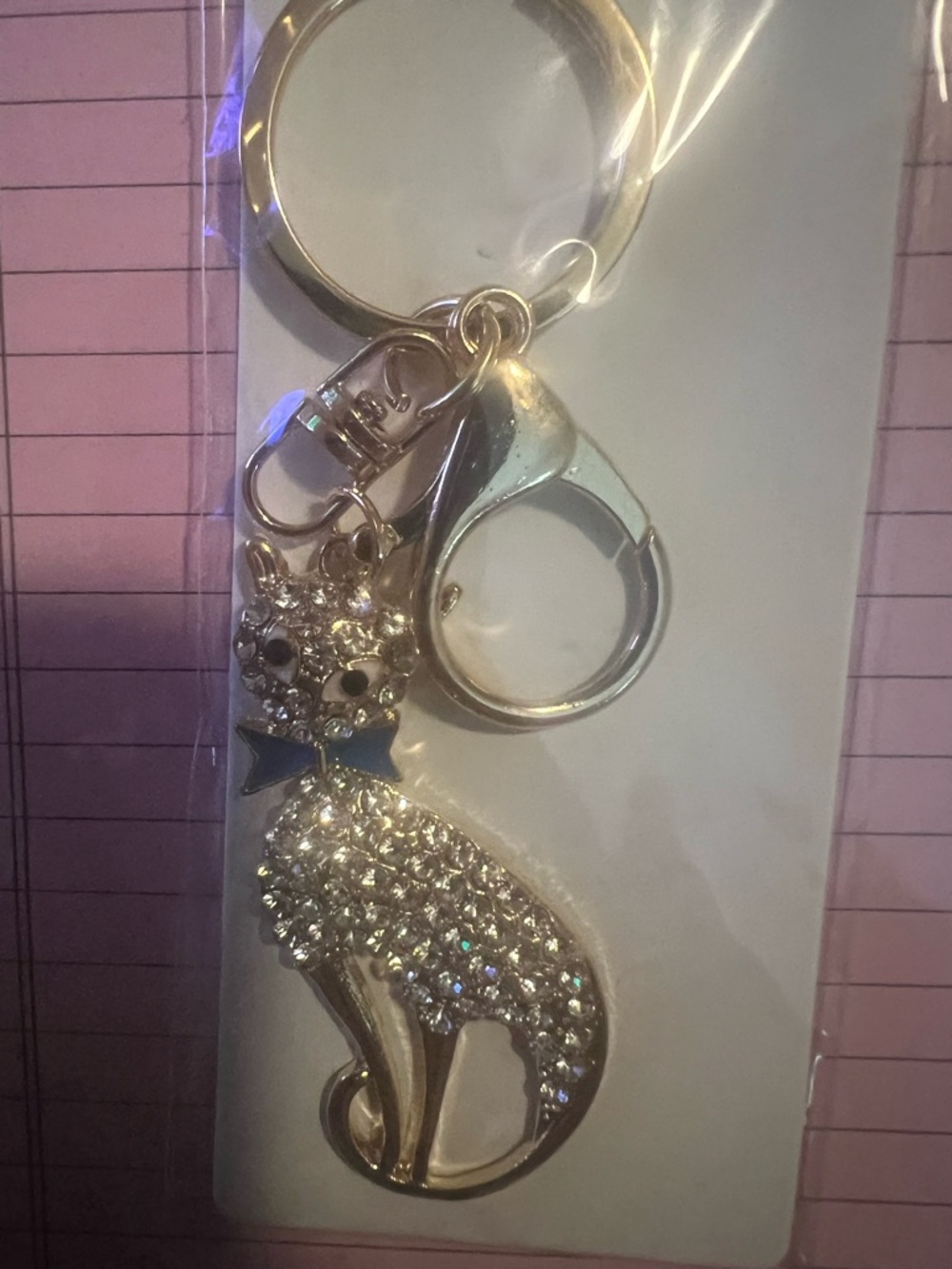 KEY CHAIN UP COLLECTION JEWELRY ELEGANT CAT/W CLAW CLAMP NIP - Picture 2 of 3